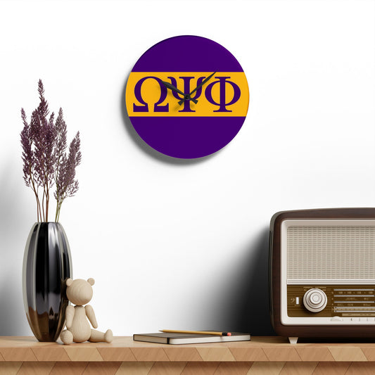 Omega Psi Phi Wall Clock