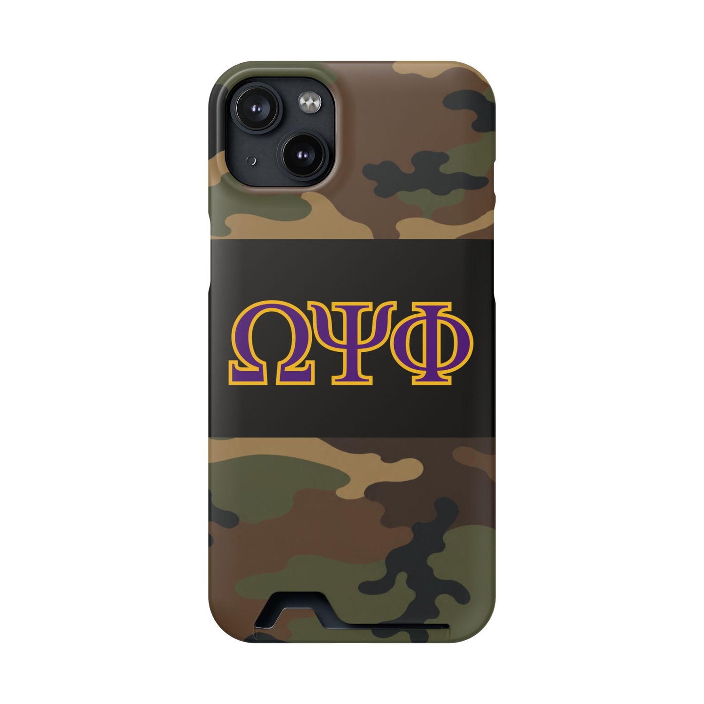 Omega Psi Phi Camo Slim Wallet Phone Card Case
