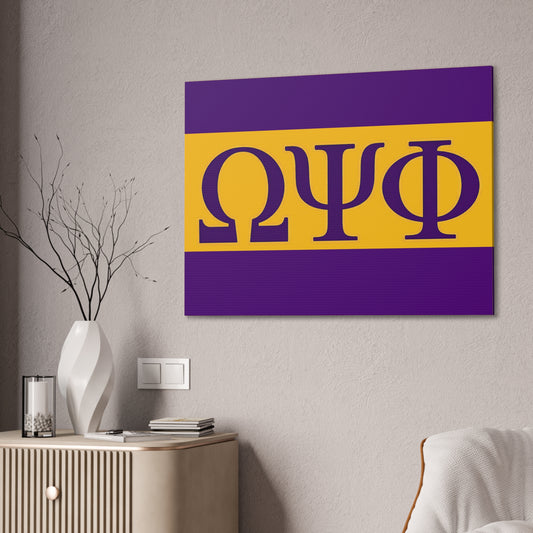 Omega Psi Phi Horizontal Wall Canvas