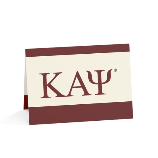 KAPsi Greeting Cards - Crimson & Cream