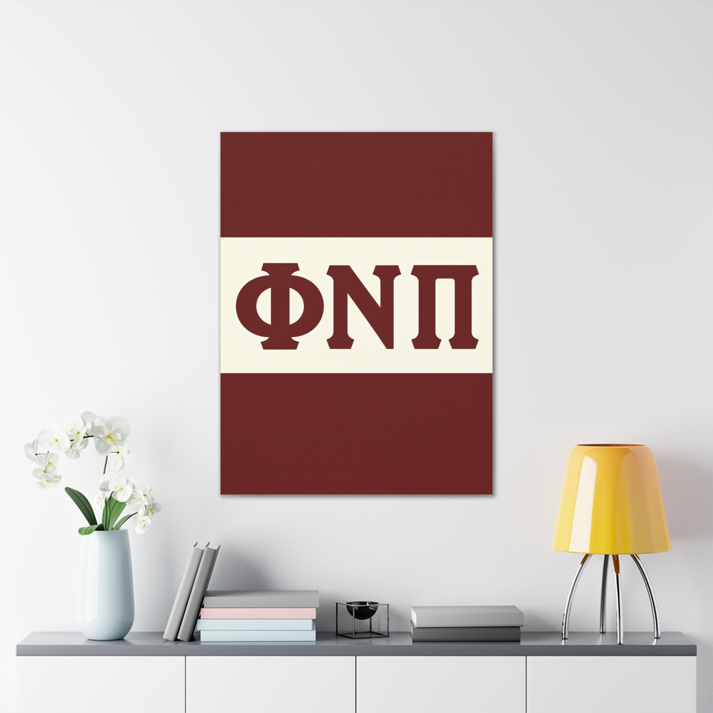 Phi Nu Pi Vertical Wall Canvas