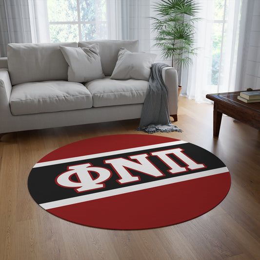Phi Nu Pi Round Rug