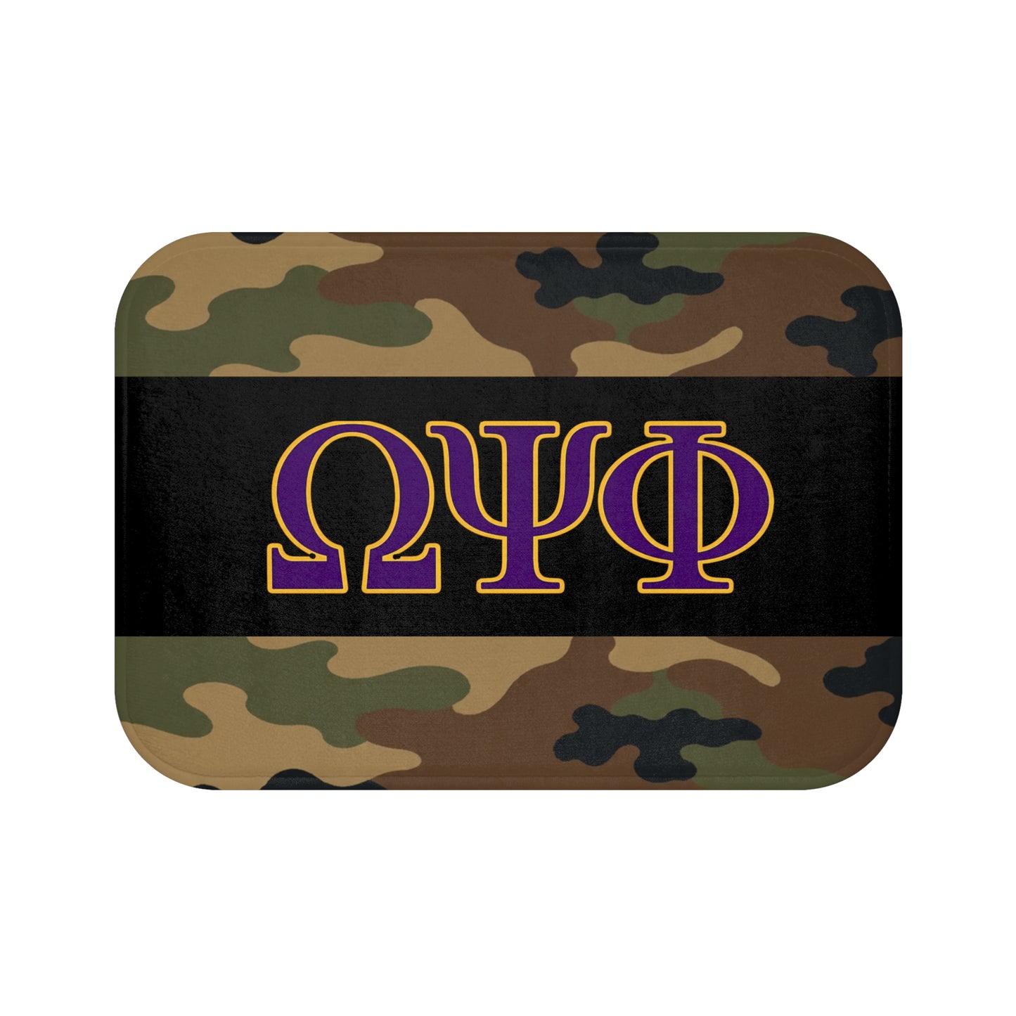 Omega Psi Phi Camo Bath Mat