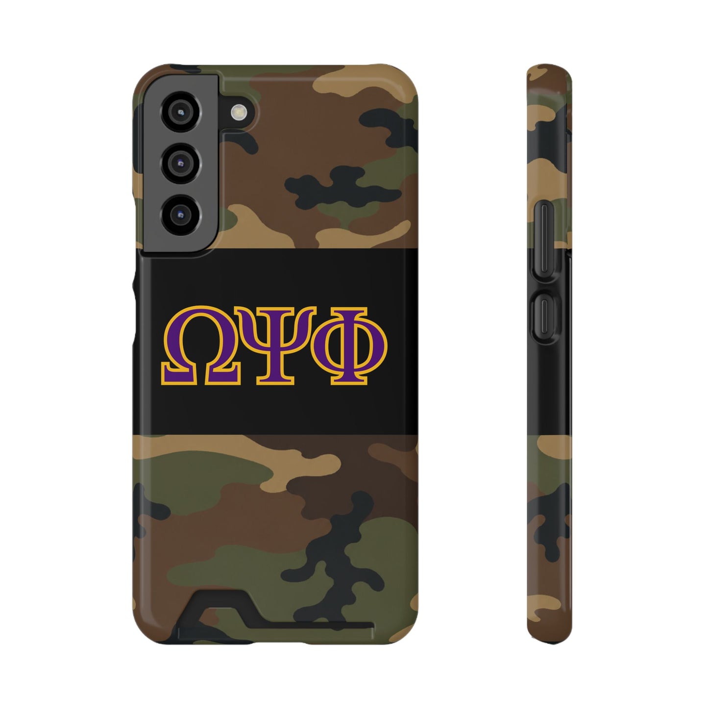 Omega Psi Phi Camo Slim Wallet Phone Card Case
