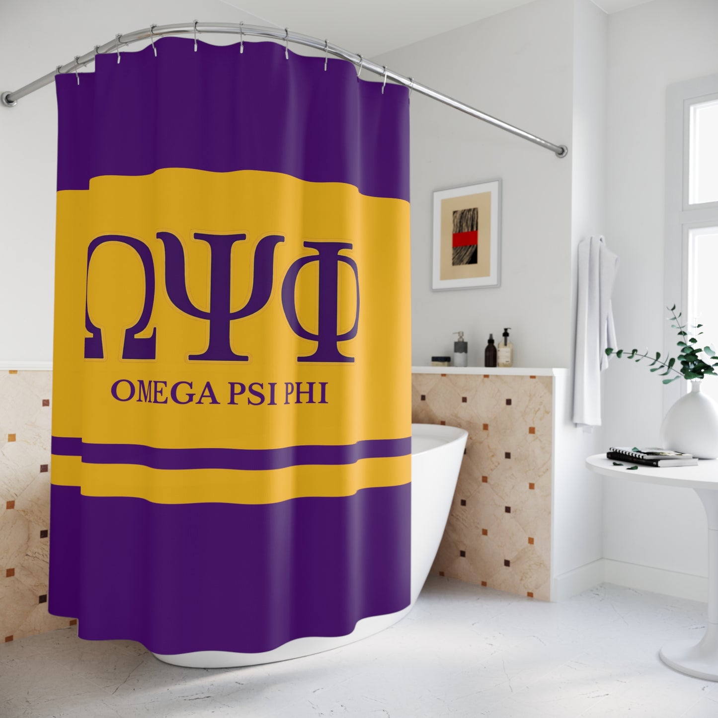 Omega Psi Phi Shower Curtain