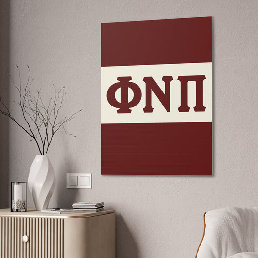 Phi Nu Pi Vertical Wall Canvas