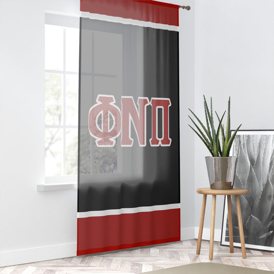 Phi Nu Pi Window Curtain  (50″ × 84″)