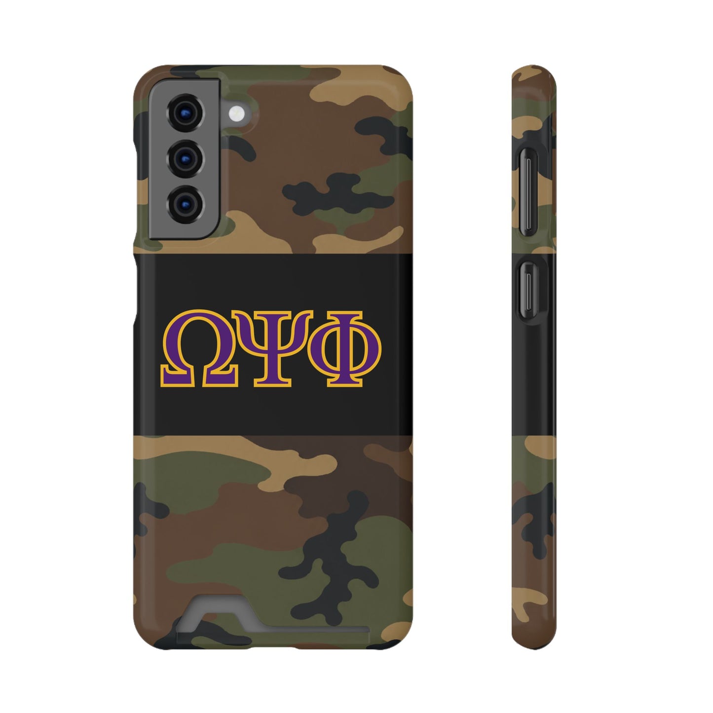 Omega Psi Phi Camo Slim Wallet Phone Card Case