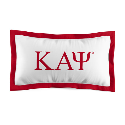 NUPE King Pillow Sham - Red & White