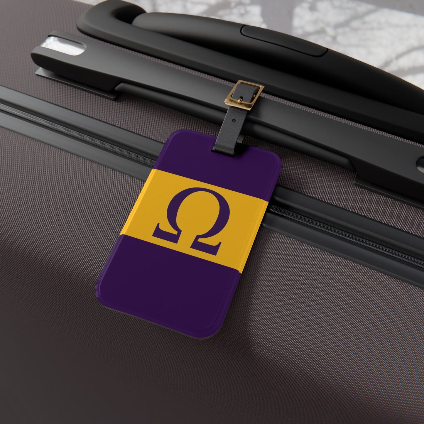 Omega Letter Acrylic Luggage Tag