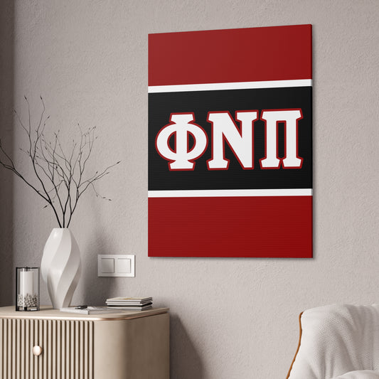 Phi Nu Pi Vertical Wall Canvas 2.0