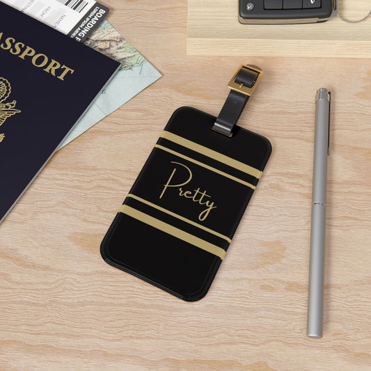 Pretty Charbonnet Acrylic Luggage Tag