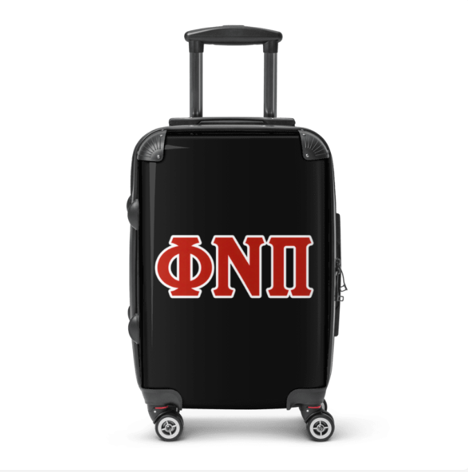 Phi Nu Pi Black Hard-shell Suitcase